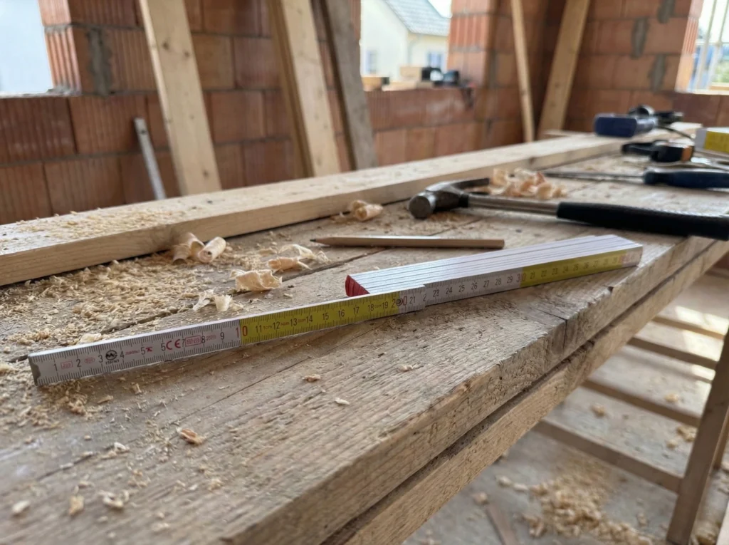 Biało-żółta „zebra”. Dlaczego miara składana z nadrukiem zmieniająca kolor co 10 cm to hit na budowie?